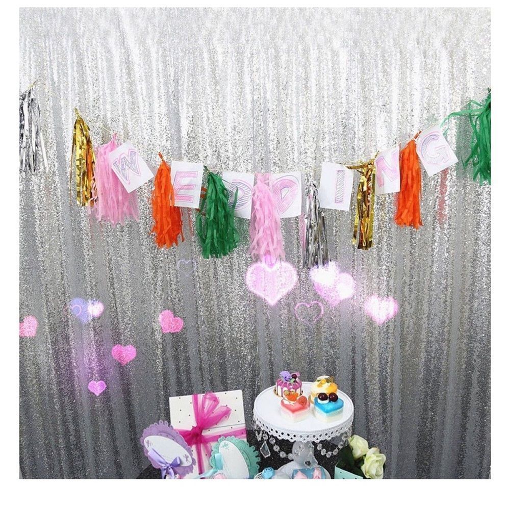 Posh lives Sequin Silver Backdrop Curtain NWT - Picture 4 of 6